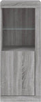 vidaXL - Dressoir - met - LED-verlichting - 41x37x100 - cm - grijs - sonoma - eiken