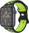 imoshion Sport⁺ bandje - Geschikt voor Apple Watch 1, 2, 3, 4, 5, 6, 7, 8, 9, 10 (42 mm), SE - 38/40/41 mm - Black & Yellow - M/L