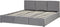 BOUSSE - Tweepersoons boxspring - Grijs - 180 x 200 cm - Fluweel
