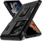 Podec Samsung Galaxy S23 Ultra - Back Cover - Anti-Shock Case met Kickstand Ring - Zwart