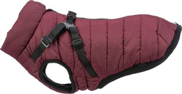 Trixie Winterjas Pirou Met Tuig Bordeaux - Hondenkleding - 40 cm
