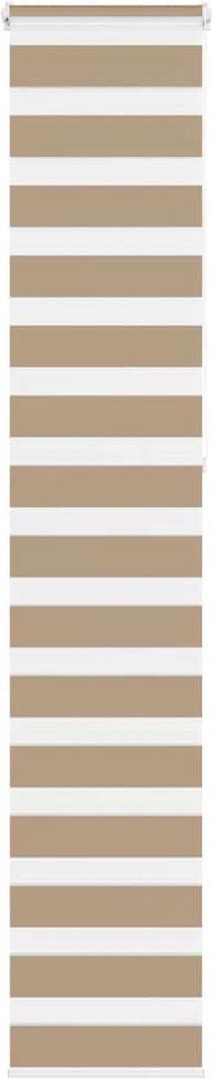 vidaXL - Zebra - Blind - 45x230 - cm - stofbreedte - 40,9 - cm - polyester - zandbruin