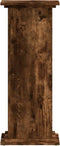 vidaXL - Plantenstandaard - 33x33x80 - cm - bewerkt - hout - gerookt - eikenkleurig