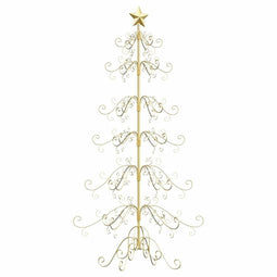 Metalen kerstboom met standaard Goud 180 cm Poedergecoat staal