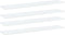 vidaXL - Wandschappen - 4 - st - 100x20x1,5 - cm - bewerkt - hout - wit