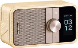 Sangean DDR-8 compacte houten DAB+ en FM radio met Bluetooth ontvangst, White Ash