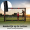 Dunlop Voetbaldoel - Voetbal Goal 180 x 120 x 60 cm - Metaal - Zwart/Rood