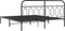 vidaXL - Bedframe - met - hoofdbord - metaal - zwart - 193x203 - cm