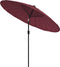 vidaXL - Parasol - met - aluminium - paal - 270 - cm - bordeauxrood