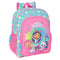 Schoolrugzak Gabby's Dollhouse Confetti Roze Turkoois 32 x 38 x 12 cm