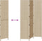 vidaXL - Vouwdeel - 3 - Panelen - Beige - 146x200 - cm - Poly - Rattan