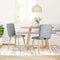 vidaXL - Eetkamerstoelen - 2 - st - stof - lichtgrijs