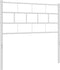 vidaXL - Hoofdbord - 107 - cm - metaal - wit