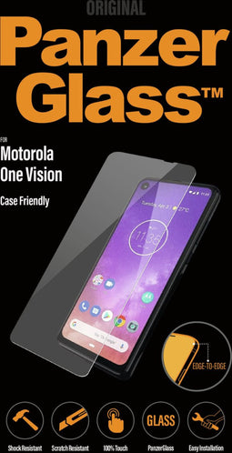 PanzerGlass Case Friendly Gehard Glas Screenprotector voor de Motorola One Vision