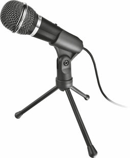 Trust 21671 - Microfoon met dempingsschakelaar en standaard - Zwart