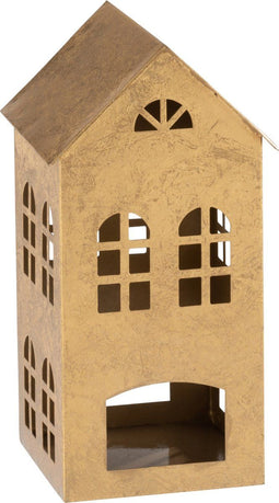 J-Line kaarshouder Huis Alpha - ijzer - goud