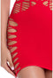 Pink Lipstick - Minijurkje met open gedeeltes rood - Rood