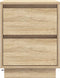 vidaXL - Nachtkastje - met - LED-verlichting - in - Sonoma - Eikenhout - 39x34,5x50 - cm
