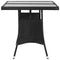 vidaXL - Tuintafel - 140x80x74 - cm - poly - rattan - zwart