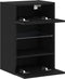 vidaXL - LED - TV - kast - - - 2 - stuks - - - Zwart - Eiken - - - 40x30x60,5cm - - - Gelaagd - Hout