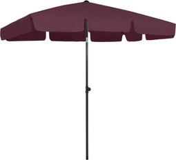 vidaXL - Strandparasol - 200x125 - cm - bordeauxrood