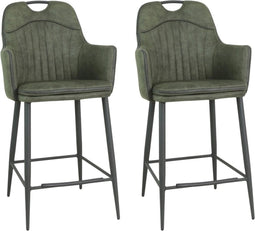 MX Sofa Barstoel Morris - Mosgroen (set van 2 stoelen)