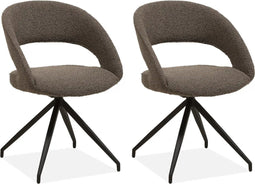 MX Sofa Draaibare Eetkamerstoel Yara - Mouse (set van 2 stuks)
