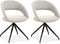 MX Sofa Draaibare Eetkamerstoel Yara - Pearl (set van 2 stuks)