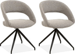 MX Sofa Draaibare Eetkamerstoel Yara - Toffee (set van 2 stuks)
