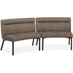 MX Sofa Eetkamer bank Jagger - Taupe (set van 2 stuks)