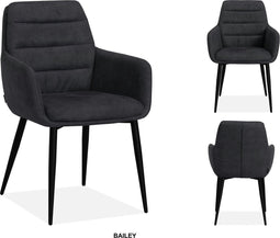 MX Sofa Eetkamer stoel Bailey | kleur: Antraciet