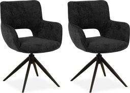 MX Sofa Eetkamer stoel Darwin - Antraciet (set van 2 stuks)