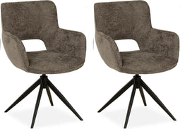 MX Sofa Eetkamer stoel Darwin - Taupe (set van 2 stuks)