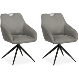MX Sofa Eetkamer stoel Luka - Grey (set van 2 stuks)