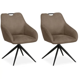 MX Sofa Eetkamer stoel Luka - Truffle (set van 2 stuks)