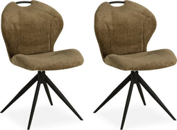 MX Sofa Eetkamer stoel River - Curry (set van 2 stuks)