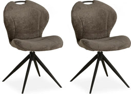 MX Sofa Eetkamer stoel River - Taupe (set van 2 stuks)