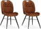MX Sofa Eetkamerstoel Austin - Cognac (set van 2 stoelen)