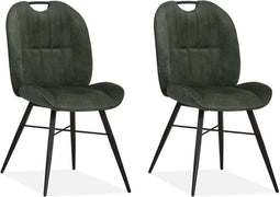 MX Sofa Eetkamerstoel Austin - Hunter groen (set van 2 stoelen)