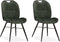 MX Sofa Eetkamerstoel Austin - Hunter groen (set van 2 stoelen)