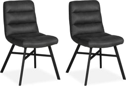 MX Sofa Eetkamerstoel Bowie - Antraciet (set van 2 stoelen)