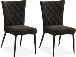 MX Sofa Eetkamerstoel Ferry - Black (set van 2 stoelen)