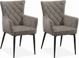 MX Sofa Eetkamerstoel Fleur - Ash (set van 2 stoelen)