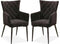 MX Sofa Eetkamerstoel Fleur - Black (set van 2 stoelen)