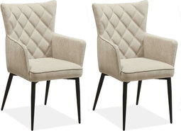 MX Sofa Eetkamerstoel Fleur - Toffee (set van 2 stoelen)