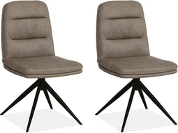 MX Sofa Eetkamerstoel Giza - Taupe (set van 2 stoelen)