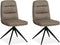 MX Sofa Eetkamerstoel Giza - Taupe (set van 2 stoelen)