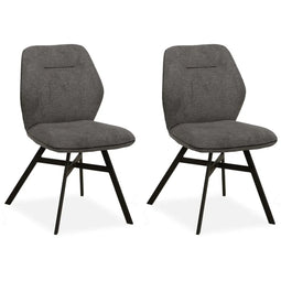 MX Sofa Eetkamerstoel Jaimie - Antraciet (set van 2 stoelen)