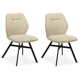 MX Sofa Eetkamerstoel Jaimie - Beige (set van 2 stoelen)