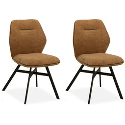 MX Sofa Eetkamerstoel Jaimie - Cognac (set van 2 stoelen)